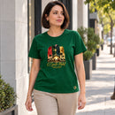 Camiseta Feminina Verde O Santo Natal — Ambientada 02