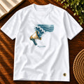 Camiseta Masculina Branca Sua voz acalma — Principal 01
