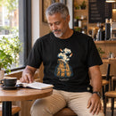 Camiseta Masculina Preta Meu fardo é leve bolsa — Ambientada 04