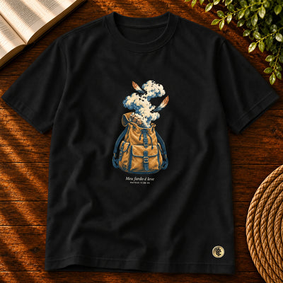 Camiseta Masculina Preta Meu fardo é leve bolsa — Principal 01