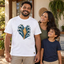 Camiseta Masculina Branca Ele abriu o mar — Ambientada 03