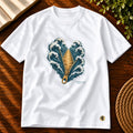 Camiseta Masculina Branca Ele abriu o mar — Principal 01