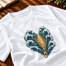 Camiseta Masculina Branca Ele abriu o mar — Zoom