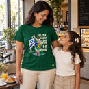Camiseta Feminina Verde Brasil Feliz é a Nação — Ambientada 03