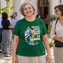 Camiseta Feminina Verde Brasil Feliz é a Nação — Ambientada 04