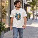 Camiseta Masculina Off White Ele abriu o mar — Ambientada 01