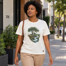 Camiseta Feminina Off White Plantado junto às águas — Ambientada 02