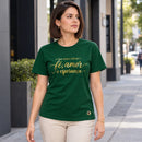 Camiseta Feminina Verde Que nunca faltem fé, amor e esperança — Ambientada 02