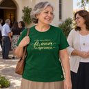 Camiseta Feminina Verde Que nunca faltem fé, amor e esperança — Ambientada 04