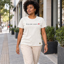 Camiseta Feminina Off White Eis-me aqui — Ambientada 02
