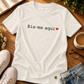 Camiseta Feminina Off White Eis-me aqui — Principal 01