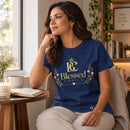 Camiseta Feminina Azul Blessed Choice — Ambientada 04