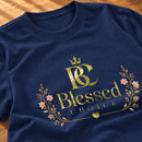 Camiseta Feminina Azul Blessed Choice — Zoom