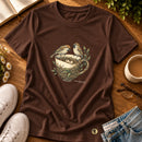 Camiseta Feminina Marrom O Pai cuida dos pardais — Principal 01