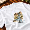 Camiseta Masculina Branca Rios no deserto — Zoom
