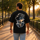 Camiseta Oversized Preta Guia-me Pra Que em Tudo em Ti Confie — Ambientada 02