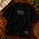 Camiseta Oversized Preta Guia-me Pra Que em Tudo em Ti Confie — Frente