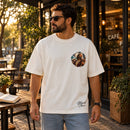 Camiseta Oversized Off White Moisés — Ambientada 01