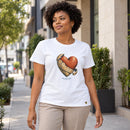 Camiseta Feminina Branca Um novo coração — Ambientada 02