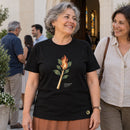 Camiseta Feminina Preta Arde, mas não se consome — Ambientada 04
