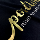 Camiseta Feminina Preta Positive