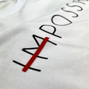 Camiseta Feminina Branca Impossible