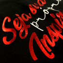 Camiseta Feminina Preta Seja Sua Própria Inspiração