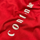 Camiseta Masculina Vermelha Aplique Cont;nue