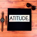 Camiseta Masculina Preta Atitude Holográfico