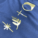 Camiseta Masculina Azul Raminho