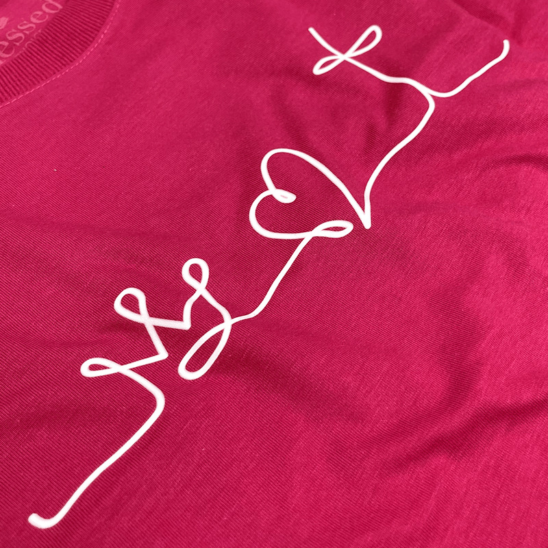Camiseta Feminina Pink Coroa Coração