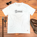Camiseta Masculina Branca Aplique Blessed