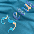 Camiseta Feminina Turquesa Aplique Jesus