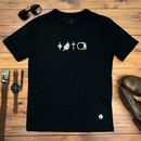 Camiseta Masculina Preta Raminho