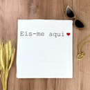 Camiseta Feminina Branca Eis-me aqui
