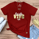 Camiseta Feminina Vermelha Cristo Vivo Está