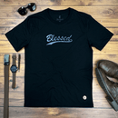 Camiseta Masculina Preta Aplique Blessed