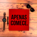 Camiseta Masculina Vermelha Apenas Comece