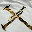 Camiseta Masculina Branca Cruz e Prego