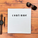 Camiseta Masculina Branca Aplique Cont;nue