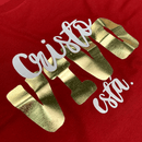 Camiseta Feminina Vermelha Cristo Vivo Está