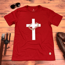 Camiseta Masculina Vermelha Cruz Espinhos