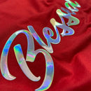 Camiseta Masculina Vermelha Blessed Holográfico