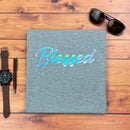 Camiseta Masculina Cinza Blessed Holográfico