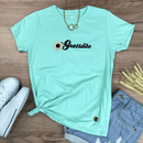 Camiseta Feminina Verde Menta Girassol Gratidão
