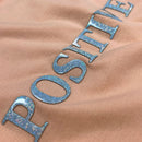 Camiseta Feminina Salmão Aplique Positive
