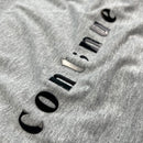 Camiseta Masculina Cinza Aplique Cont;nue