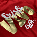 Camiseta Masculina Vermelha Cristo Vivo Está