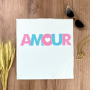 Camiseta Feminina Branca Coração AMOUR