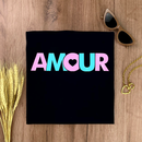 Camiseta Feminina Preta AMOUR